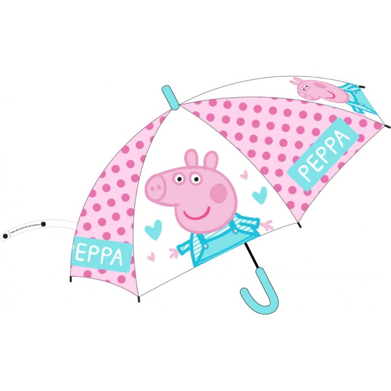 Peppa Pig children's semi-automatic transparent umbrella Ø74 cm