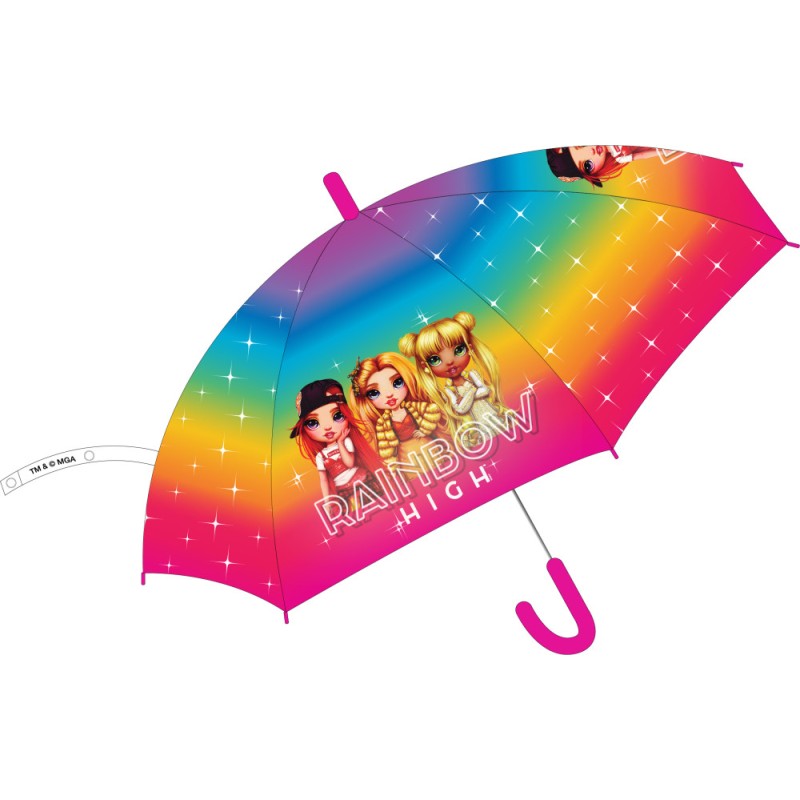 Parapluie semi-automatique pour enfants Rainbow High Shine √ò74 cm