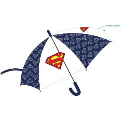 Parapluie enfant semi-automatique Superman transparent √ò80 cm