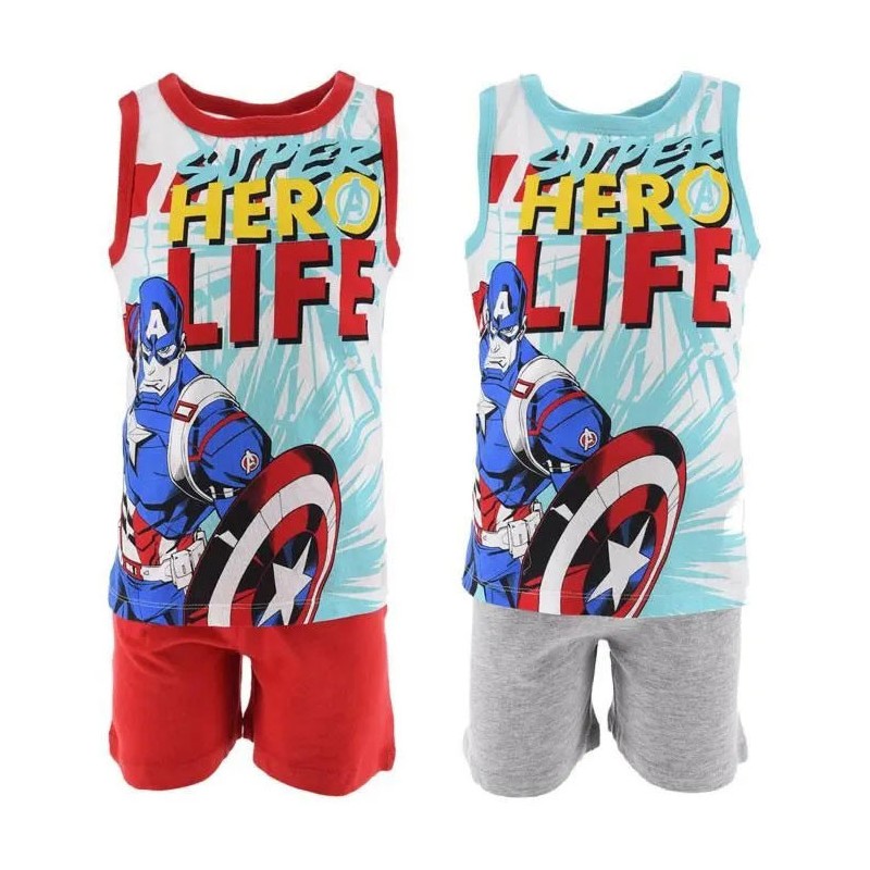 Avengers children's short pajamas 4-10 years