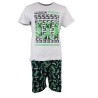 Minecraft children's short pajamas 6-12 years