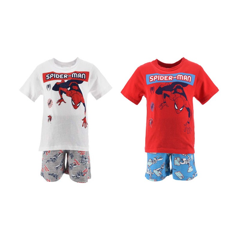 Pyjama court Spiderman pour enfants de 3 à 8 ans