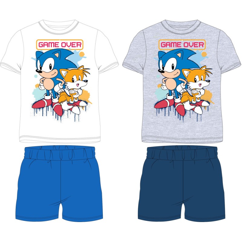 Sonic the Hedgehog Game Over children's short pajamas 104-134 cm