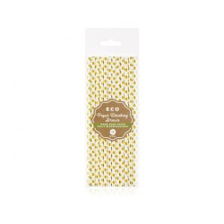 Colour Gold Heart Gold Heart Paper Straw Pack of 12