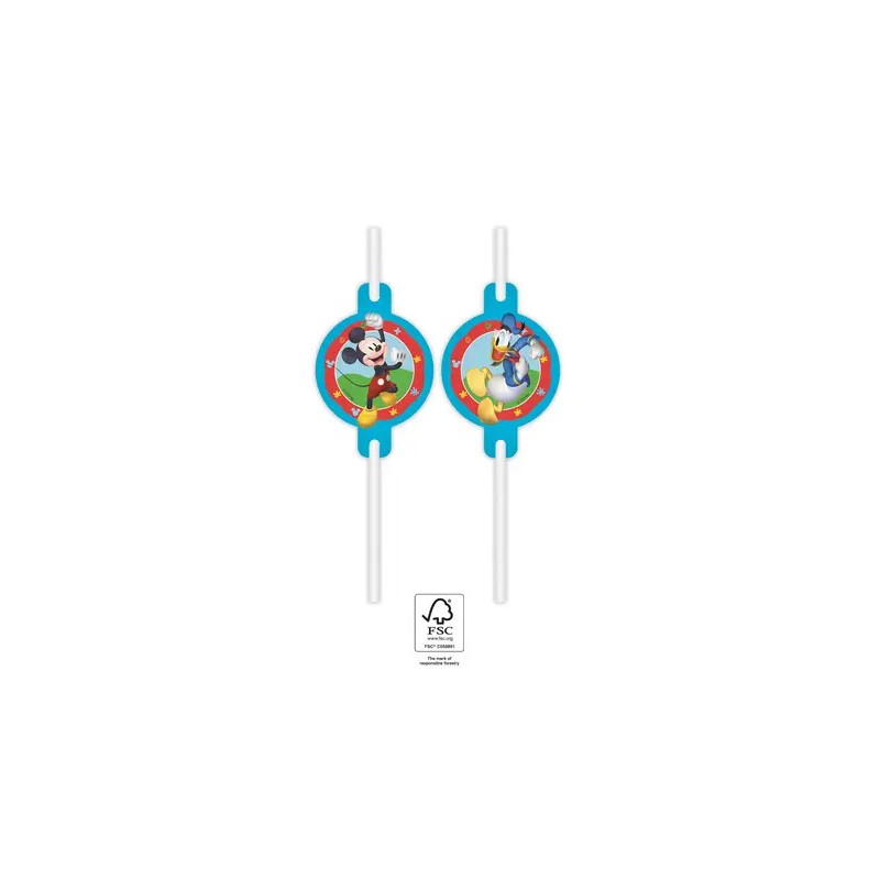 Disney Mickey Rock the House paper straw, 4-piece set FSC Disney Mickey Rock the House paper straw, 4-piece set FSC