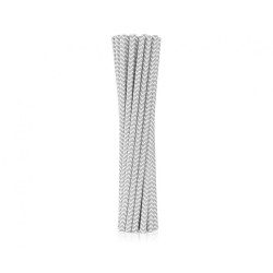 Colour Silver Silver Paper Straw 12 pcs