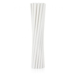 Colour White White paper straw 12 pcs