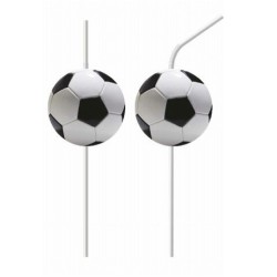 Football Soccer Field paper straw, set of 4