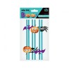 Lot de 6 pailles en papier Halloween Boo