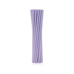 Colour Lilac Purple Paper Straw 12 pcs