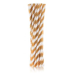 Colour Rose Gold paper straw 24 pcs