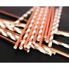 Colour Rose Gold paper straw 24 pcs