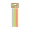 Colour Pastel paper straw 12 pcs