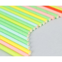 Colour Pastel paper straw, 24-pack