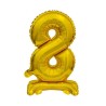 Number B&C Gold Gold Mini Number 8 Foil Balloon with Stand 38 cm