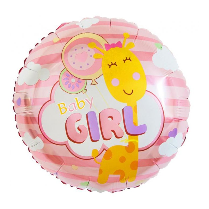 Ballon aluminium anniversaire bébé fille 36 cm