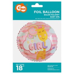 Ballon aluminium anniversaire bébé fille 36 cm