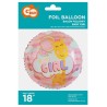 Ballon aluminium anniversaire bébé fille 36 cm