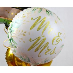 Ballon aluminium mariage Mr & Mrs 36 cm