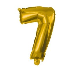 Number Gold, Gold mini number 7 foil balloon 33 cm