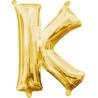 Number Gold, Gold mini K letter foil balloon 33 cm