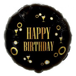 Happy Birthday Gold Happy Birthday B&C party foil balloon 36 cm