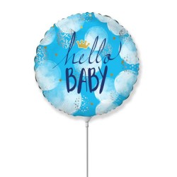 Ballon aluminium bleu Baby Hello 36 cm (WP)