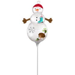 Christmas Woodland Snowman mini foil balloon (WP)