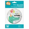 Ballon aluminium Crocodile Joyeux anniversaire 36 cm