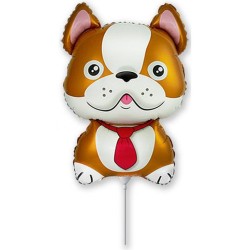 Dog Bulldog Brown foil balloon 36 cm (WP)