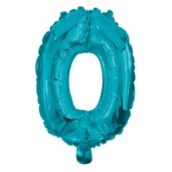 Number Mini 0 Blue number foil balloon 32 cm