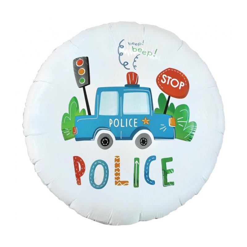 Ballon aluminium Police Beep 46 cm