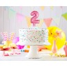 Number Pink Pink number 2 foil decorative balloon for cake 13 cm