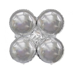 Couleur Argent, Support Ballon Argent 90 cm (WP)