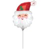 Mini ballon en aluminium Père Noël rouge de Noël (WP)