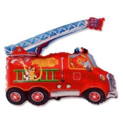 Ballon aluminium camion de pompiers voiture de pompiers 36 cm (WP)