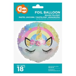 Unicorn Pastel  foil balloon 36 cm