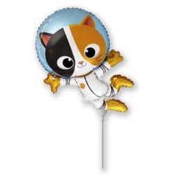 Ballon aluminium chat astronaute Spacecat 36 cm (WP)