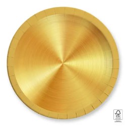 Colour Next Generation Gold Paper Plate 8 pcs 23 cm FSC