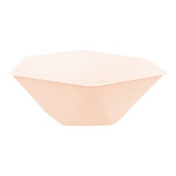 Colour Vert Decor Peach Hexagonal Deep Plate Set of 6, 15.8 cm