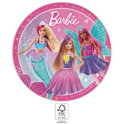 Barbie Fantasy paper plate 8 pcs 23 cm FSC