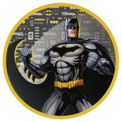 Batman City paper plate set, 8 pcs, 23 cm