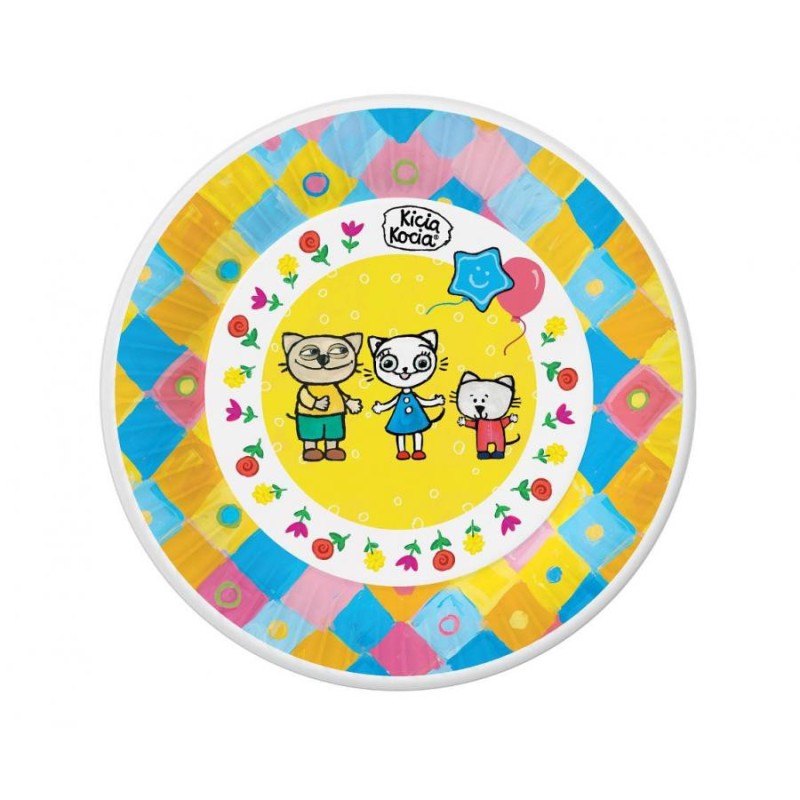 Cat Kitty Kitten paper plate set of 6 - 18 cm