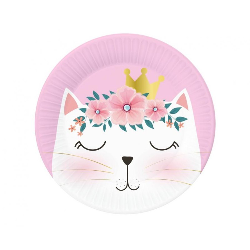 Cat Sleepy paper plate 6 pcs 18 cm