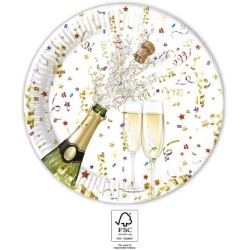 Assiettes en papier Sparkling Celebration 8 pièces 23 cm FSC