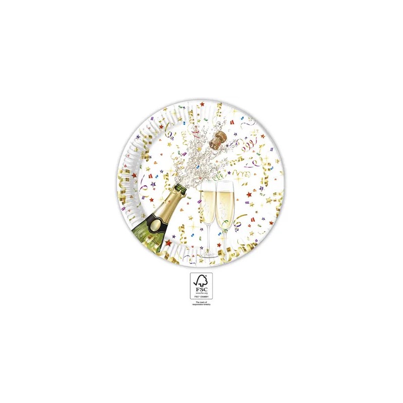 Sparkling Celebration Sparkling Celebration paper plate 8 pcs 23 cm FSC