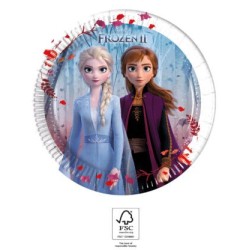 Assiettes en carton Disney Frozen Leaf 8 pièces 20 cm FSC