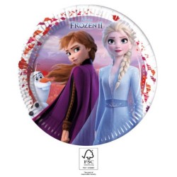 Assiettes en carton Disney Frozen Leaf 8 pièces 23 cm FSC