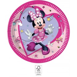 Assiettes en carton Disney Minnie Junior 8 pièces 20 cm FSC