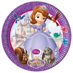 Assiettes en carton Disney Sofia Friends 8 pièces 23 cm